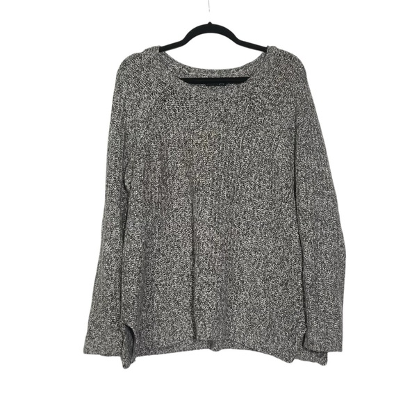 American Eagle AHH-MAZINGLY Soft Crewneck Sweater Marled Grey White Size XL - Picture 1 of 7
